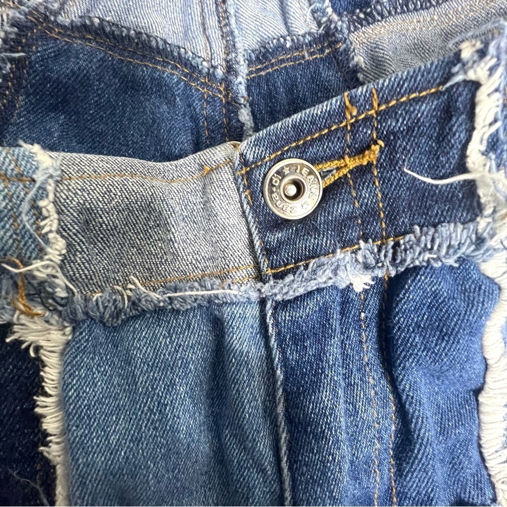 Patchwork Blue Flare Jeans - image 4